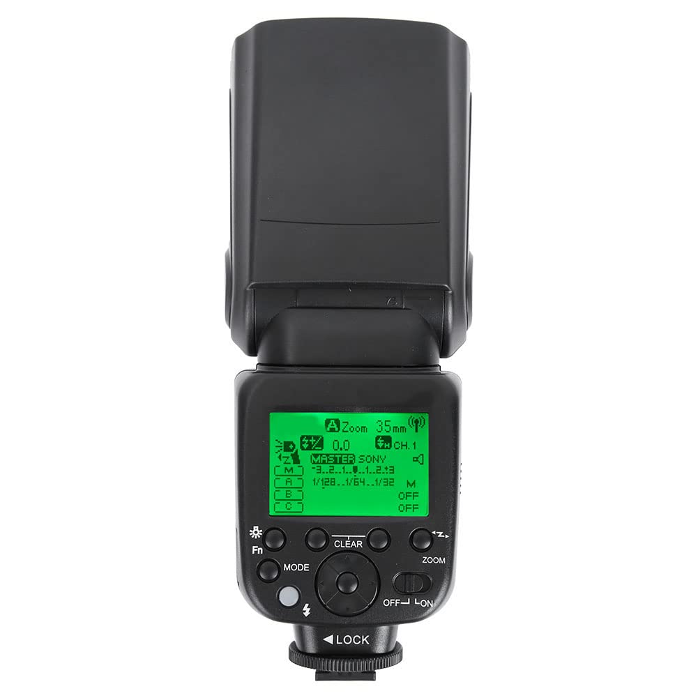 G1500 2.4G TTL Wireless Flash Speedlite for Sony Cameras - Master/Slave Mode, 1/8000 Sync, Black | Perfect for Portrait, Wedding & Studio Photography