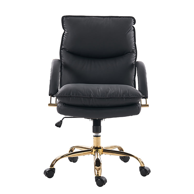 Waterproof PU Leather 360-Degree Swivel Office Chair - Ergonomic Desk Chair for Home & Office Workspace - Perfect for Long Hours of Sitting, Gaming, and Conference Rooms