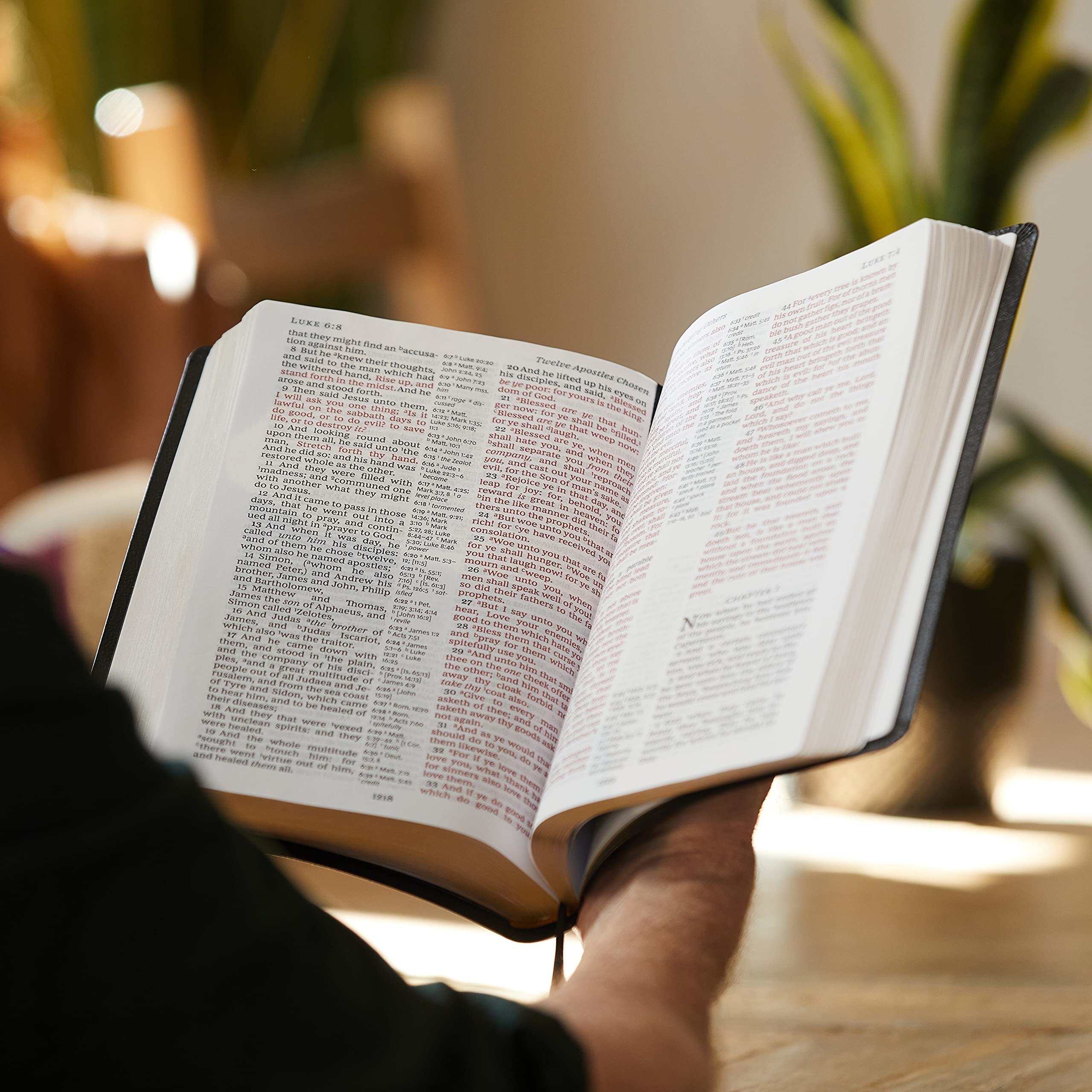 NKJV Giant Print Bible - Blue Leathersoft, Red Letter, Comfort Print for Easy Reading & Study
