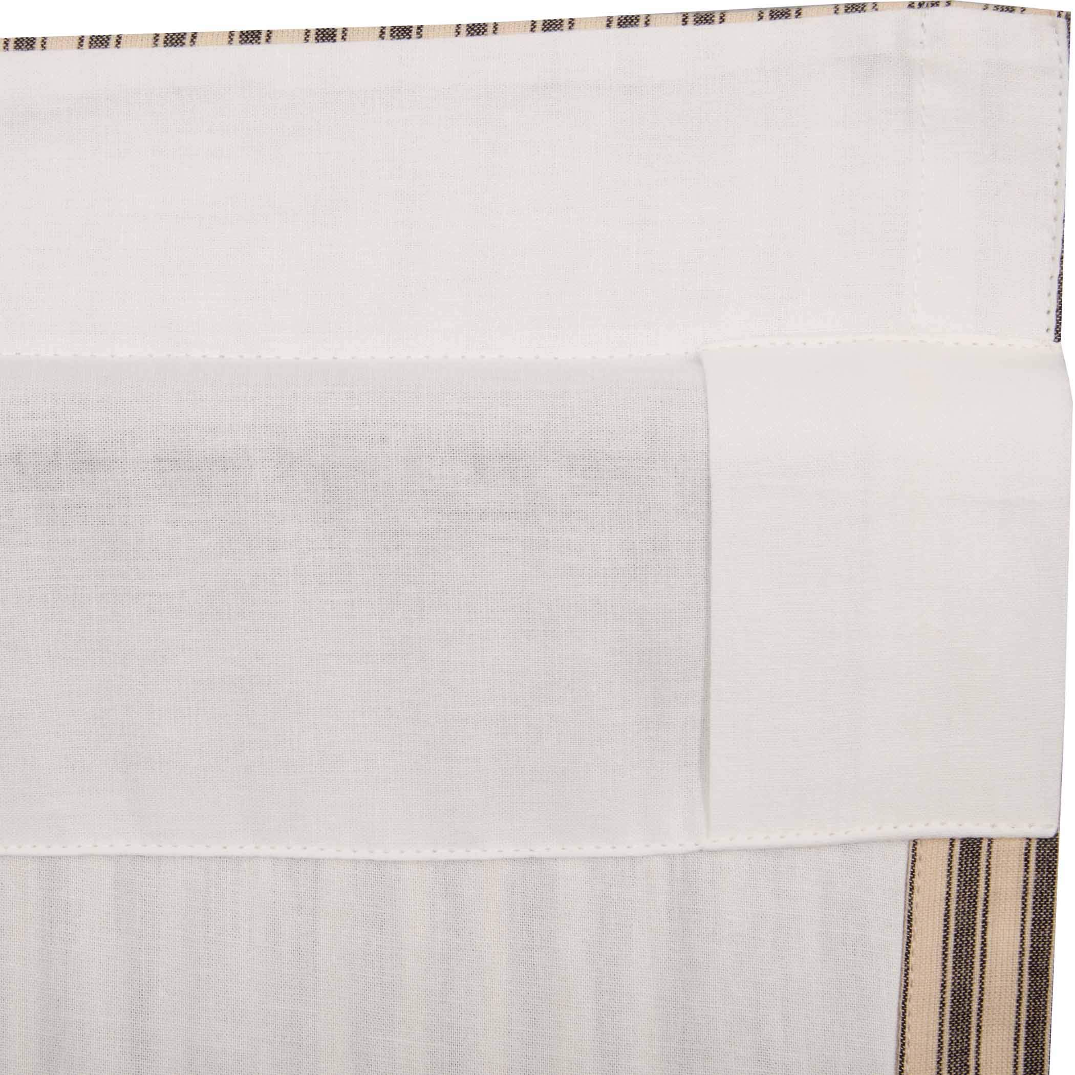 Sawyer Mill Charcoal Swag Set - Farmhouse Lined Curtains with Country Stripes, 36x36 Inches - Perfect for Kitchen Windows & Cozy Farmhouse Decor