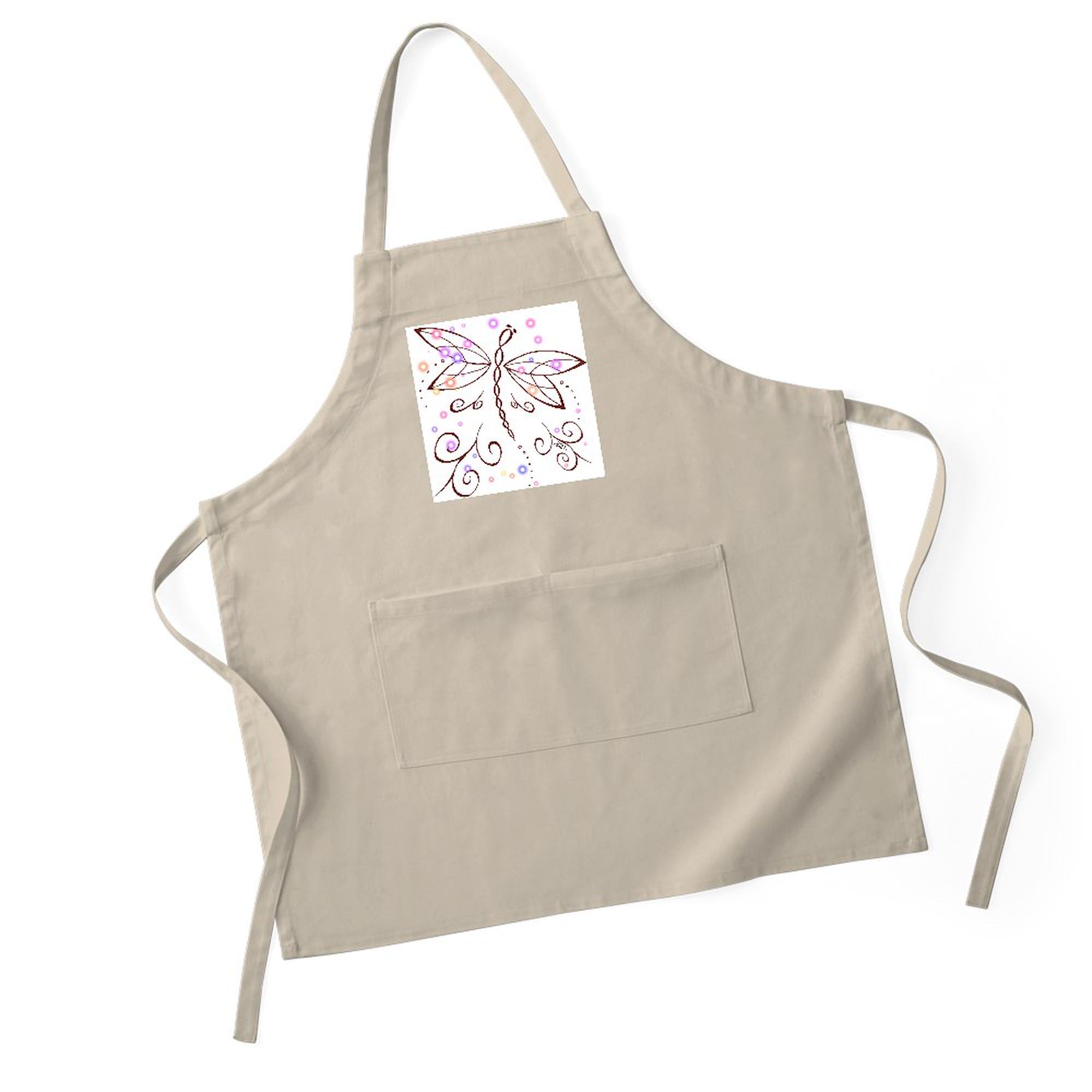 Dragonfly Daydream Kitchen Apron with Pockets - Adjustable Grilling & Baking Apron for Cooking, BBQ, Hosting - Perfect Gift for Chefs & Home Cooks
