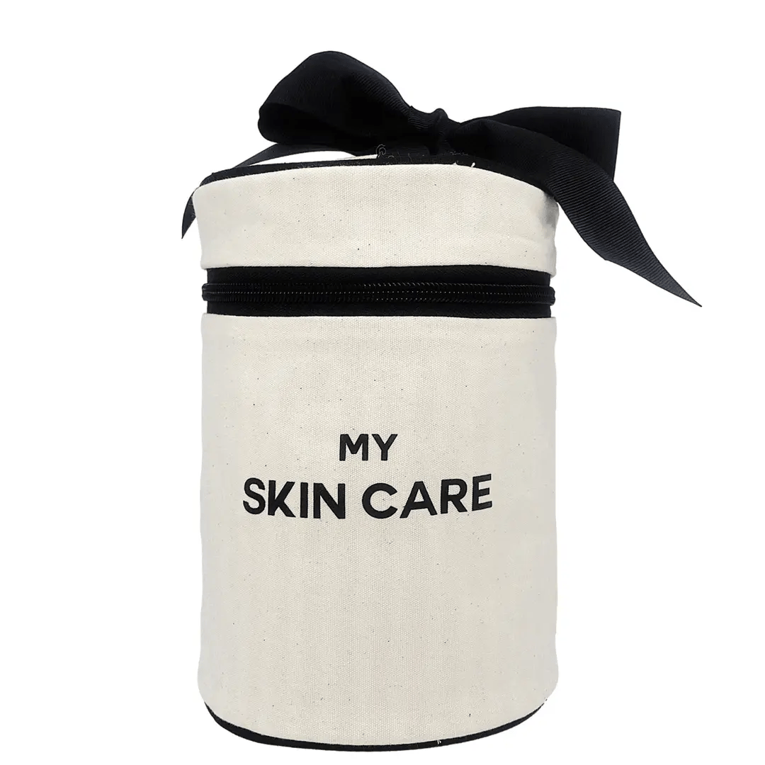 Round Travel Makeup Organizer with Handle - Portable Cosmetic Storage Case for Skincare, Creams & Beauty Products - Perfect for Travel, Gym & Daily Use