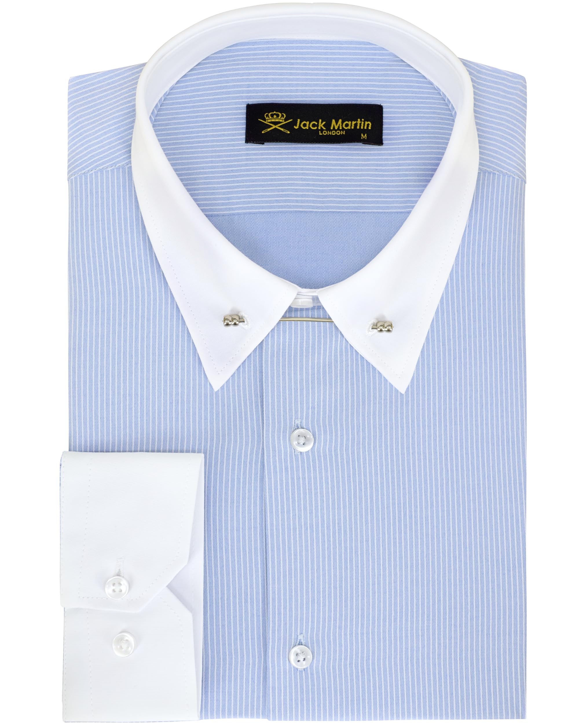 Men's Pin Collar Long Sleeve Dress Shirts | Stylish Button Up Shirts for Business & Formal Occasions | Office Wear, Weddings & Professional Events