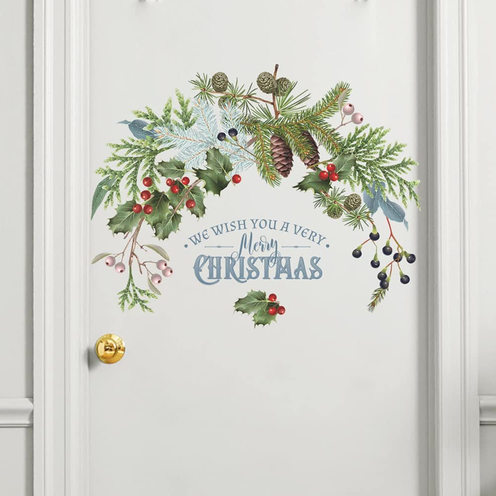 Ochine Christmas Wall Stickers - Santa Claus Elk Snowman Vinyl Decals, Removable DIY Holiday Decor for Home, Party, Classroom, Playroom, Bedroom & Living Room | Perfect for Christmas Window Decorations & Festive Wall Art