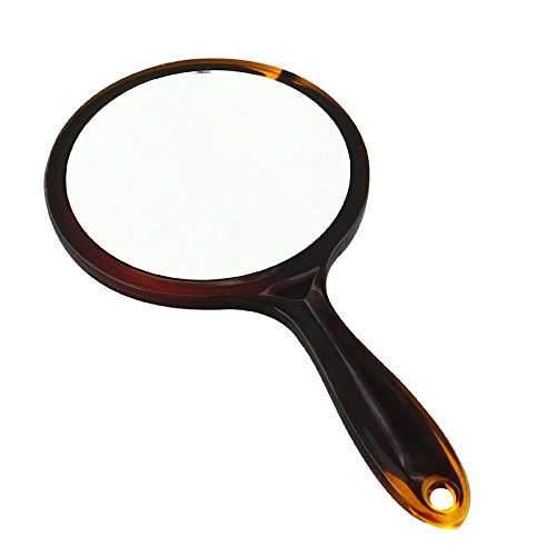 Double Sided Hand Mirror with Scarlet Line - Compact & Stylish Vanity Mirror for Makeup, Travel, and Home Decor | Perfect Gift for Women & Girls