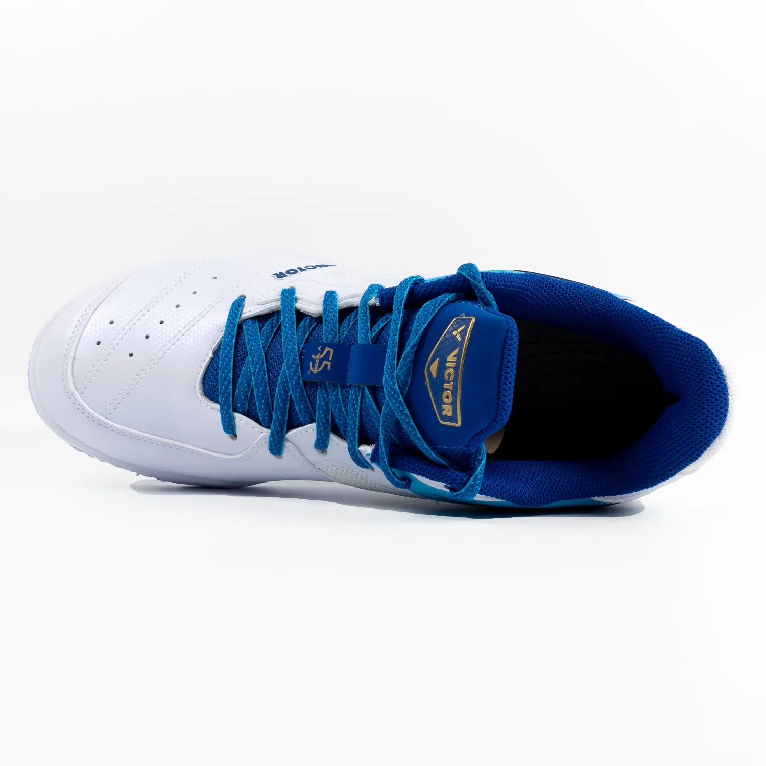 Victor P9200III 55th Anniversary Edition Badminton Shoes - White/Blue | Lightweight Cushioned Court Shoes for Men & Women | Perfect for Indoor Sports & Gym Training