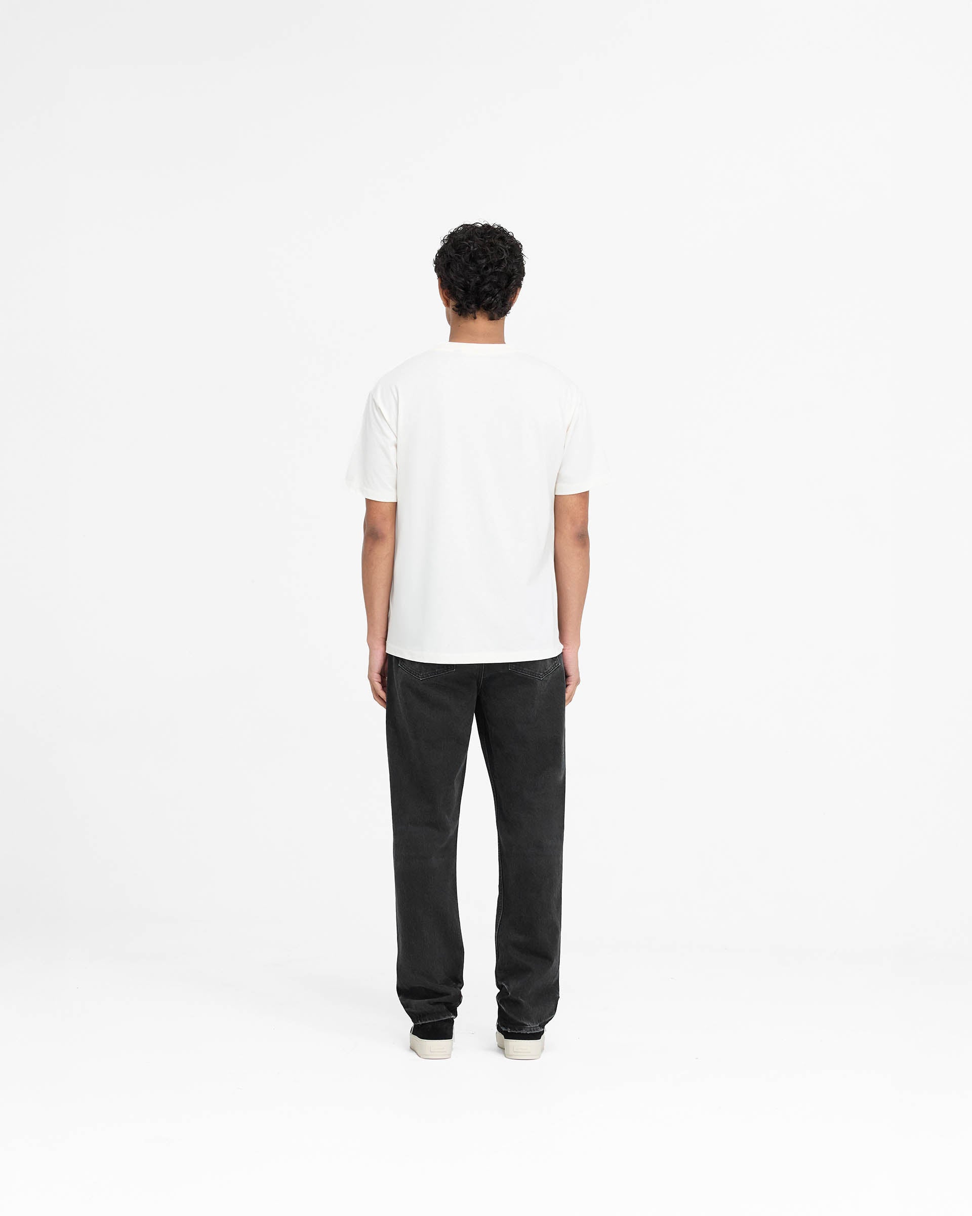Metal Initial R T-Shirt - Flat White Cotton Tee for Men & Women | Casual Wear, Street Style, Gift Idea