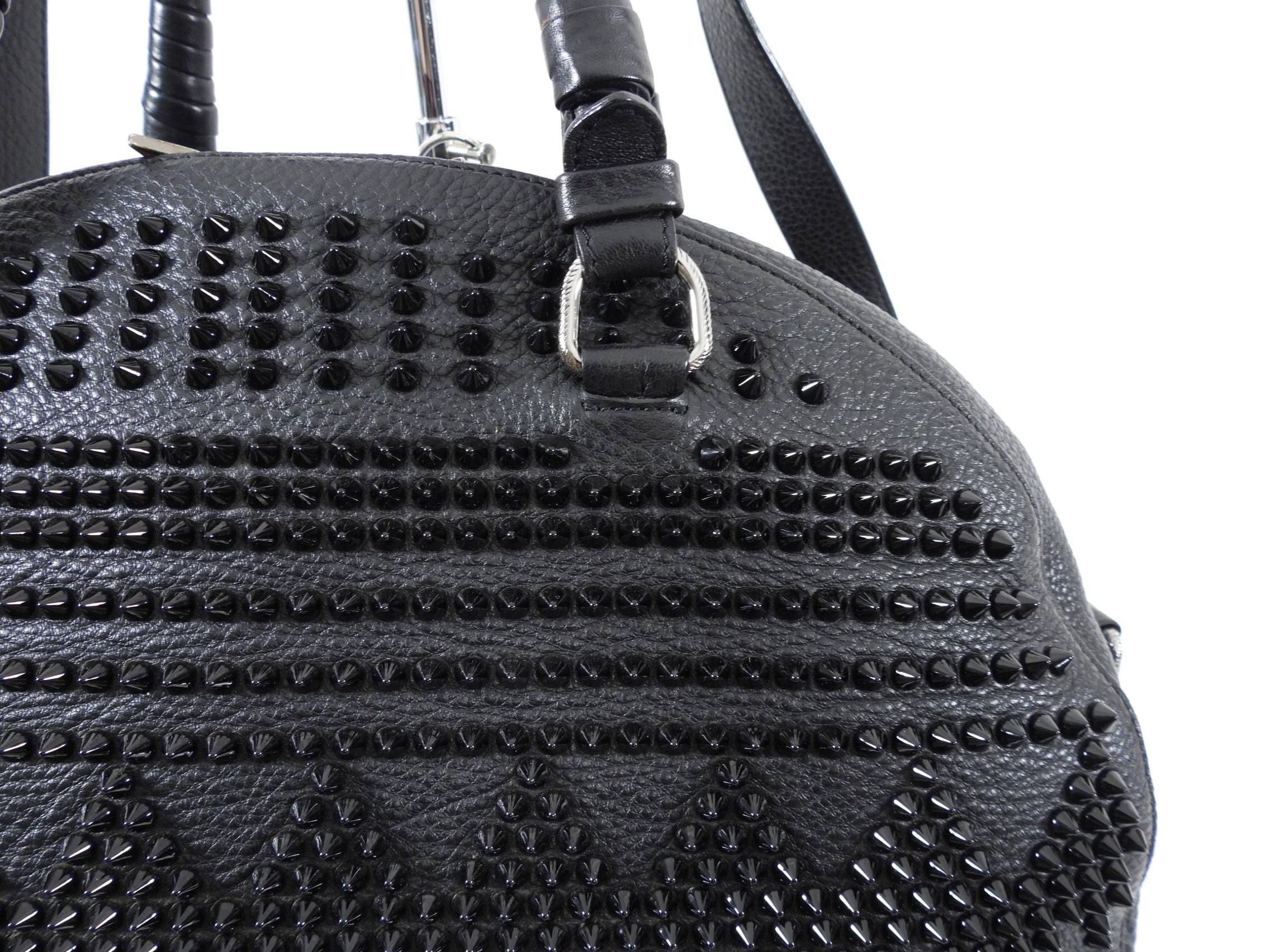 Christian Louboutin Black Panettone Large Studded Dome Bag - Luxury Designer Handbag for Women, Perfect for Evening Parties & Special Occasions