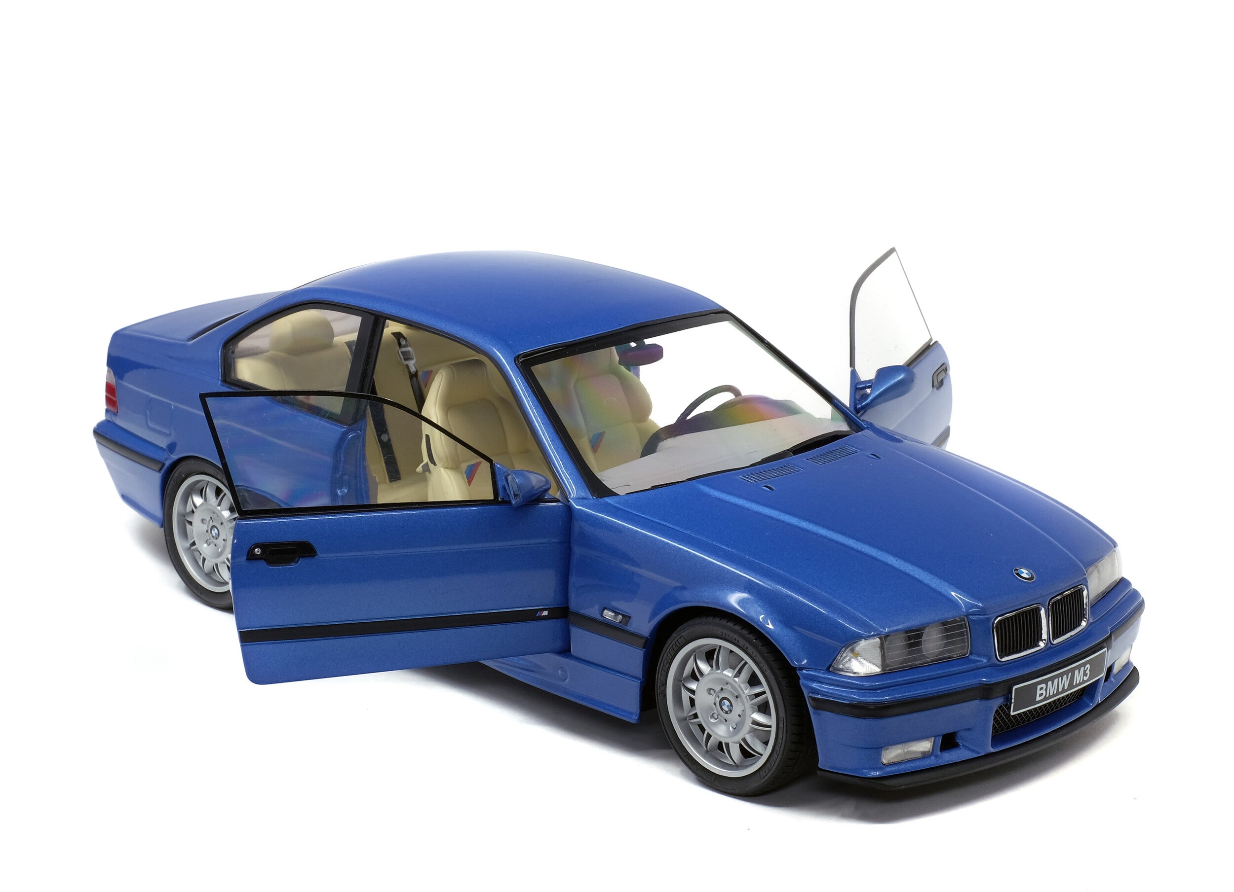 1:18 Scale Solido BMW E36 M3 Coupe Diecast Model Car - Estoril Blue - 1990 Collector's Edition for Display & Racing Enthusiasts
