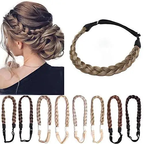 Elastic Stretch Plaited Braid Hairpiece - Natural Looking Hair Extension for Women - Perfect for Cosplay, Weddings & Daily Styling