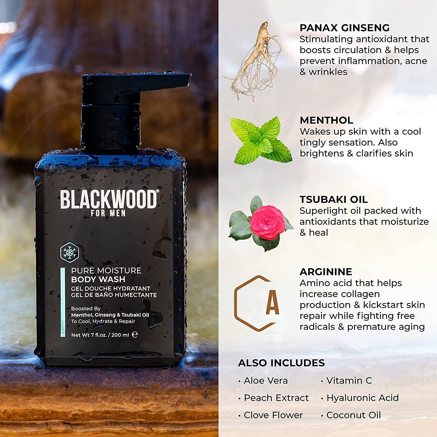 Premium BLACKWOOD FOR MEN Grooming Kit - Dapper Dad Set with Travel Bag, Shampoo, Conditioner & Body Wash | Natural Vegan Formula for Active Men | Perfect for Travel, Gifts & Daily Skincare Routine