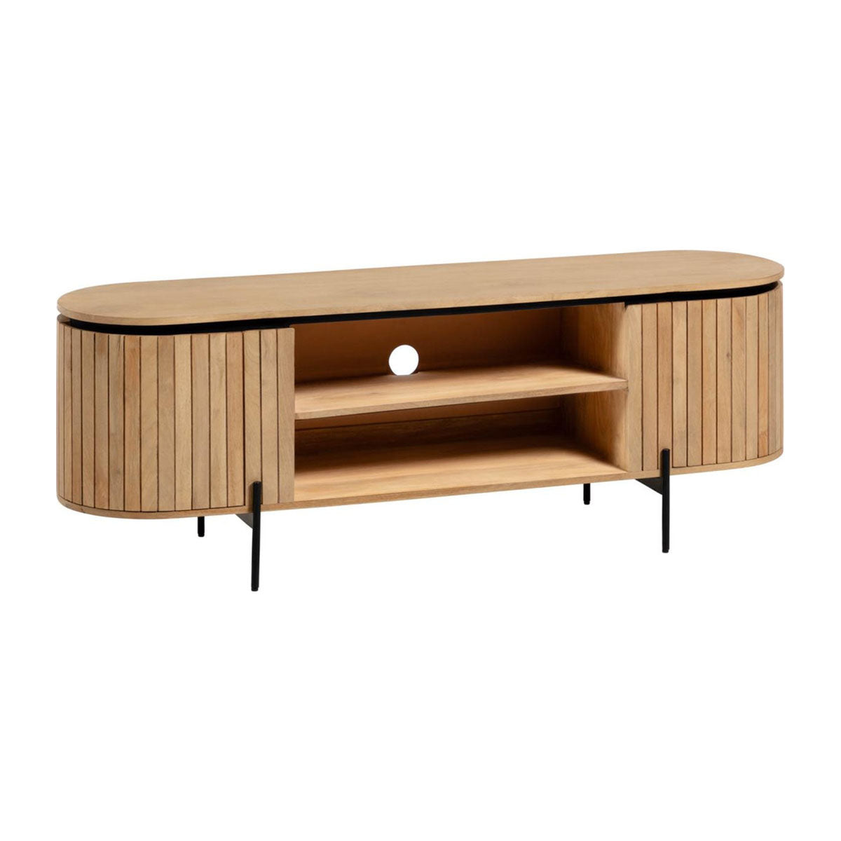 Licia Entertainment Unit - Modern TV Stand with Storage for Living Room, Bedroom & Home Theater | Wooden Media Console for TV up to 65 inches
