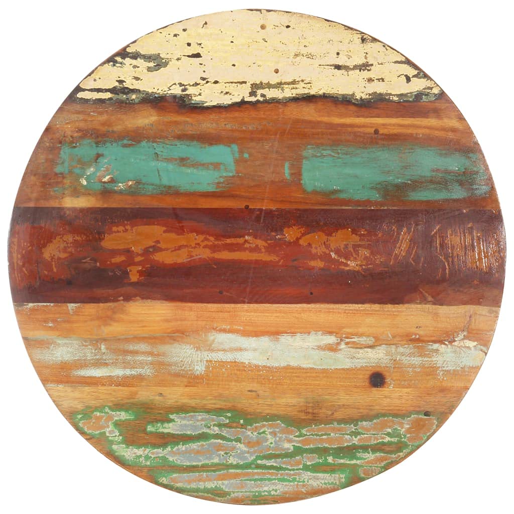 Handmade Round Wooden Table Top Replacement with 2 Wooden Supports - 27.6