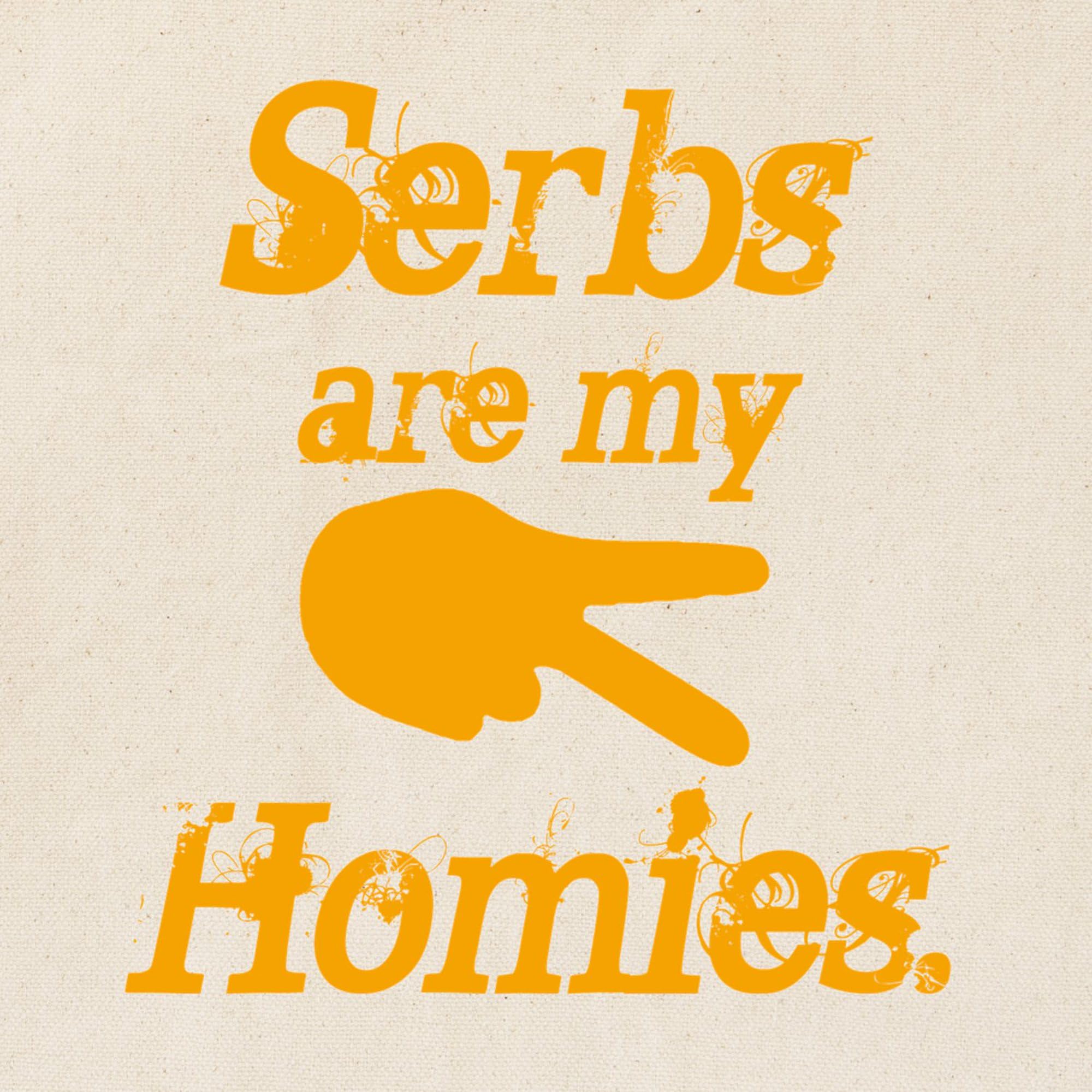 Serbs Are My Homies Tote Bag - Natural Canvas Reusable Shopping Bag for Groceries, Beach & Everyday Use | Funny Serbian Gift Idea