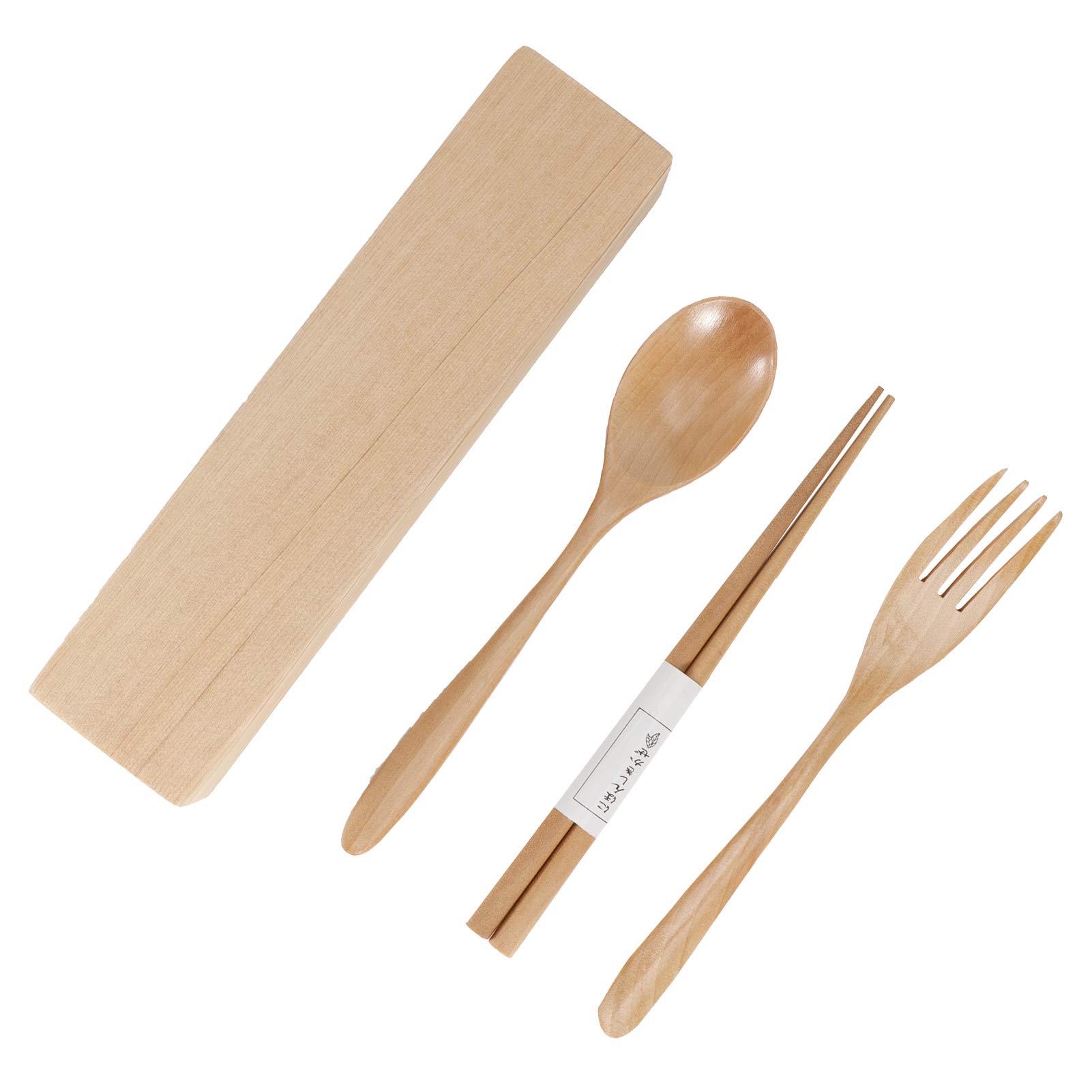**Eco-Friendly Wooden Flatware Set - Lightweight Travel Dinnerware for Camping, Picnics & Gifts (Forks, Spoons) - Perfect for Vegetarians, Teachers & Christmas Presents**