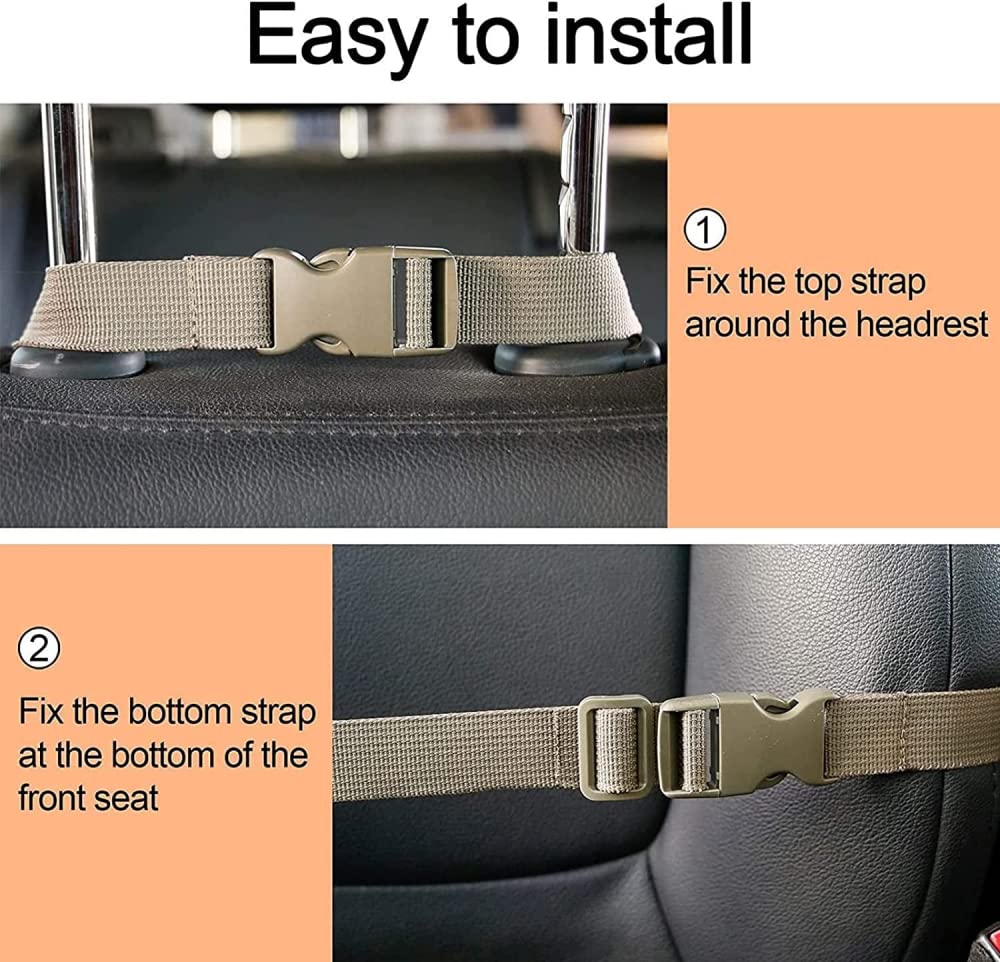 2-Piece Tactical Car Seat Back Gun Rack Organizer - Secure Automotive Rifle & Shotgun Holder with MOLLE System - Vehicle Gun Storage for Truck, SUV, Jeep - Perfect for Hunting, Road Trips & Outdoor Adventures
