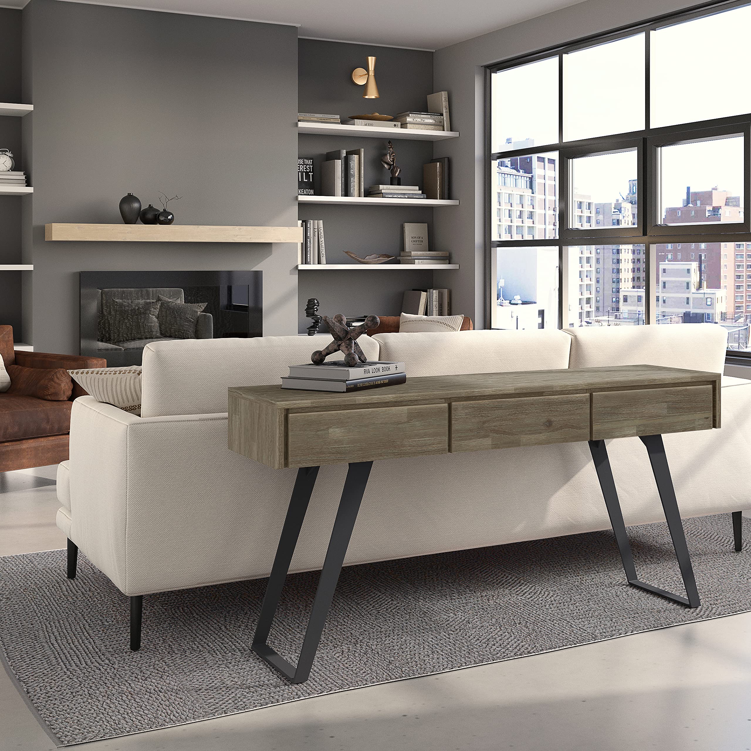 SIMPLIHOME Russell 6x9 Modern Area Rug in Mocha Brown - Soft Non-Slip Living Room Rug, Bedroom Carpet & Dining Room Floor Mat for Home Decor