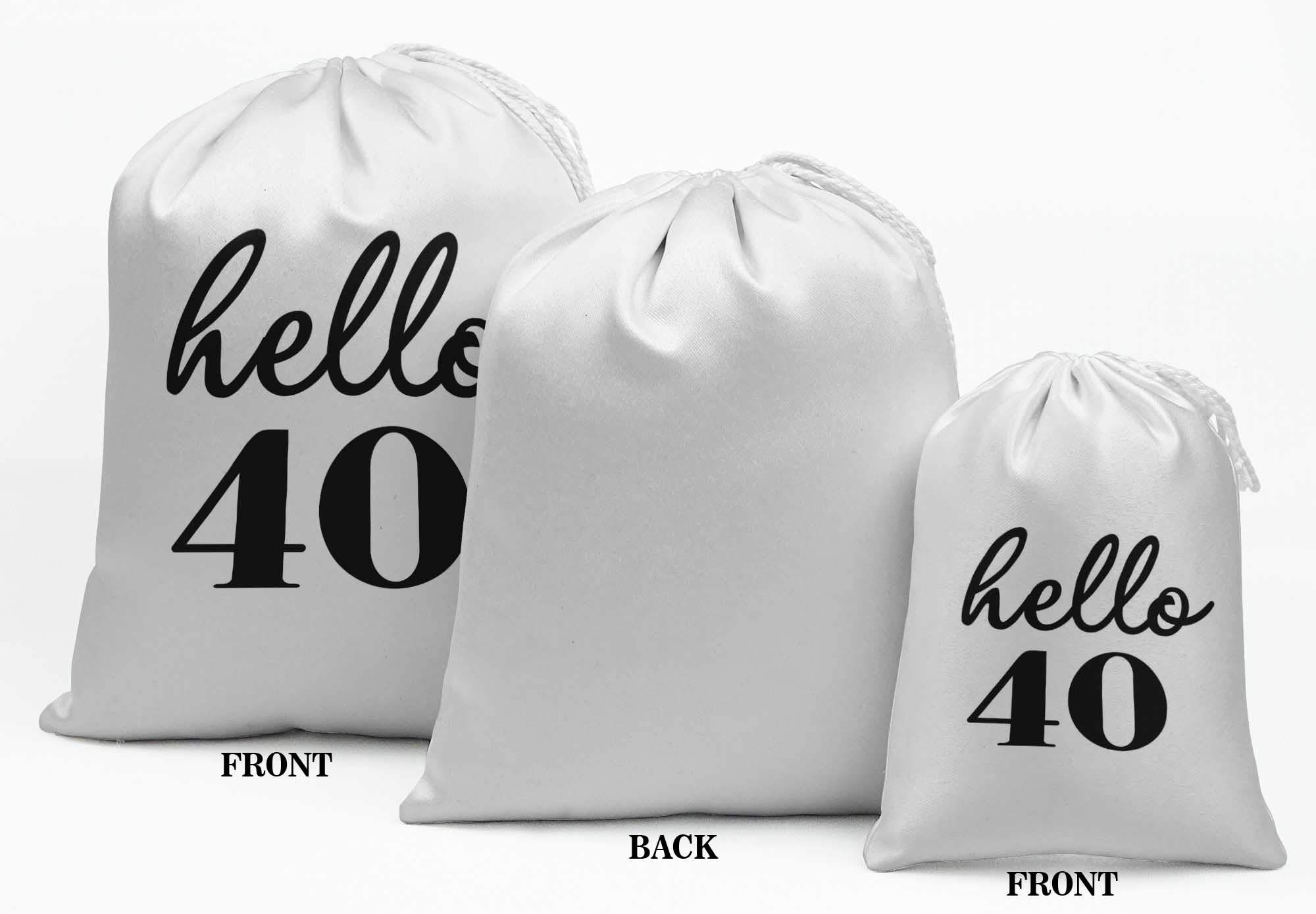 Custom White Number Birthday Party Favor Bags - 15pcs Darling Souvenir Gift Pouches for Baby Showers, Bridal Showers & Birthday Celebrations