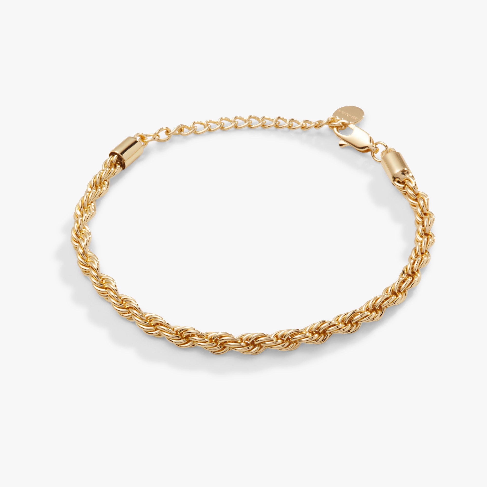 French Rope Chain Bracelet for Women - 14K Gold Plated Stainless Steel Jewelry - Elegant Gift for Birthday, Anniversary & Valentine's Day - Perfect for Everyday Wear & Special Occasions