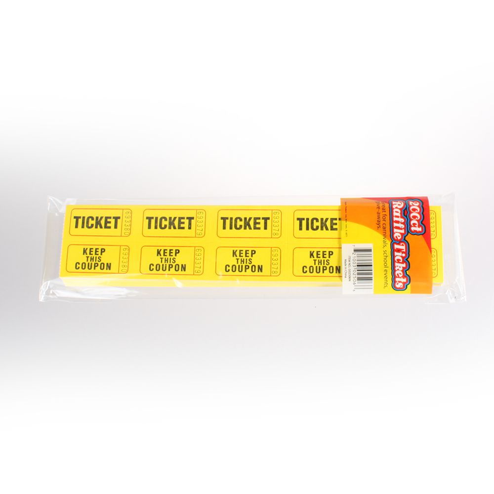 Double Raffle Tickets (200/Pack) - Bulk Fundraiser Raffle Tickets for Events, Parties & Charity Draws - Perfect for School Carnivals, Church Bazaars & Community Events