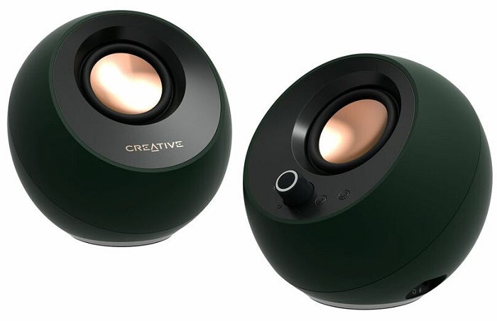 Creative Pebble Pro 2.0 Wireless Bluetooth Speaker with Customizable RGB Lights - Portable USB-Powered Computer Speakers for Gaming, Home Office & Outdoor Use