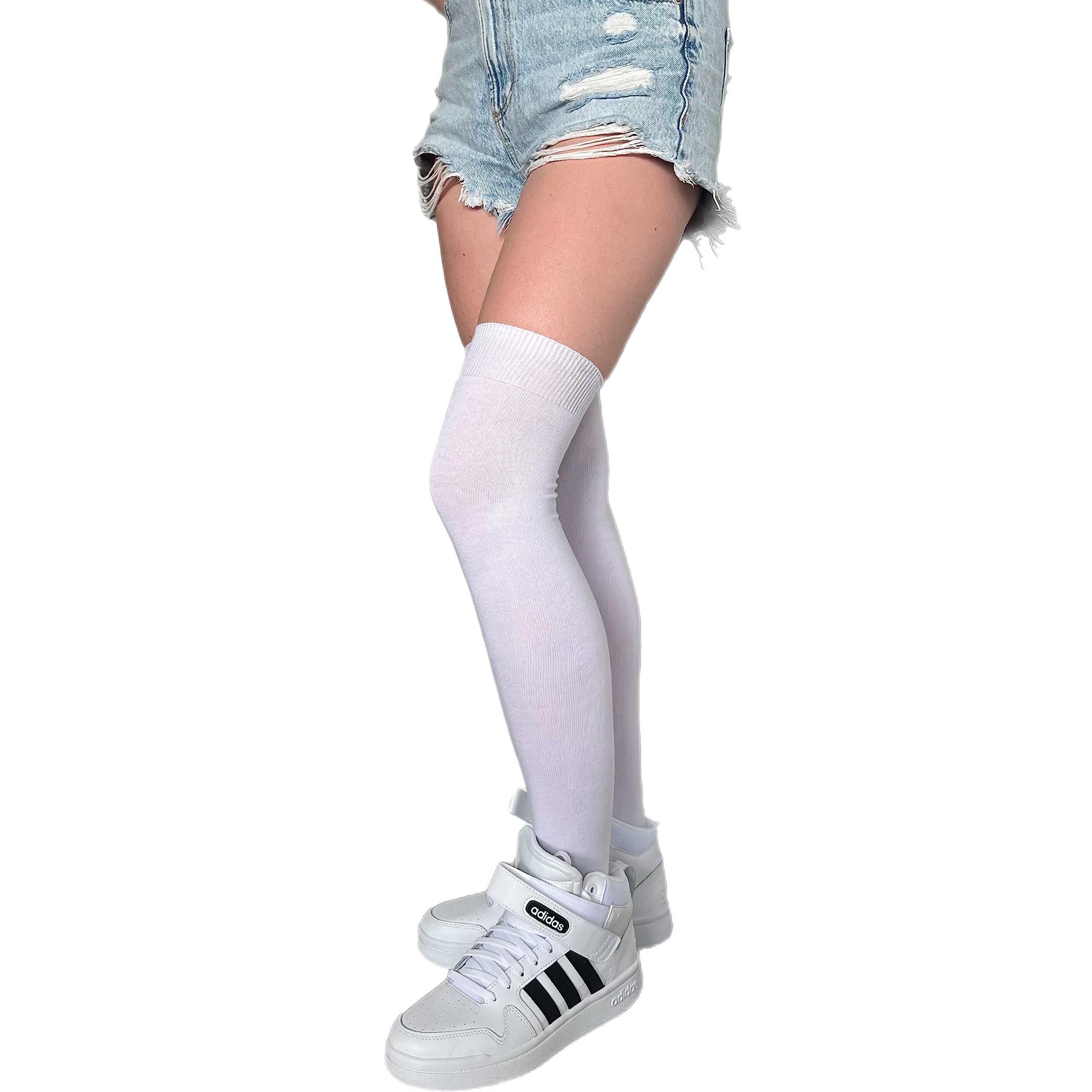 Women's White Tube Socks - Comfortable Casual & Athletic Wear
