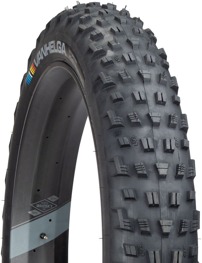 45NRTH Vanhelga Tubeless Folding Fat Bike Tire - 27.5 x 4 Inch, 120 TPI, Black - Winter & Snow Cycling, Off-Road Trail Riding, All-Terrain Biking