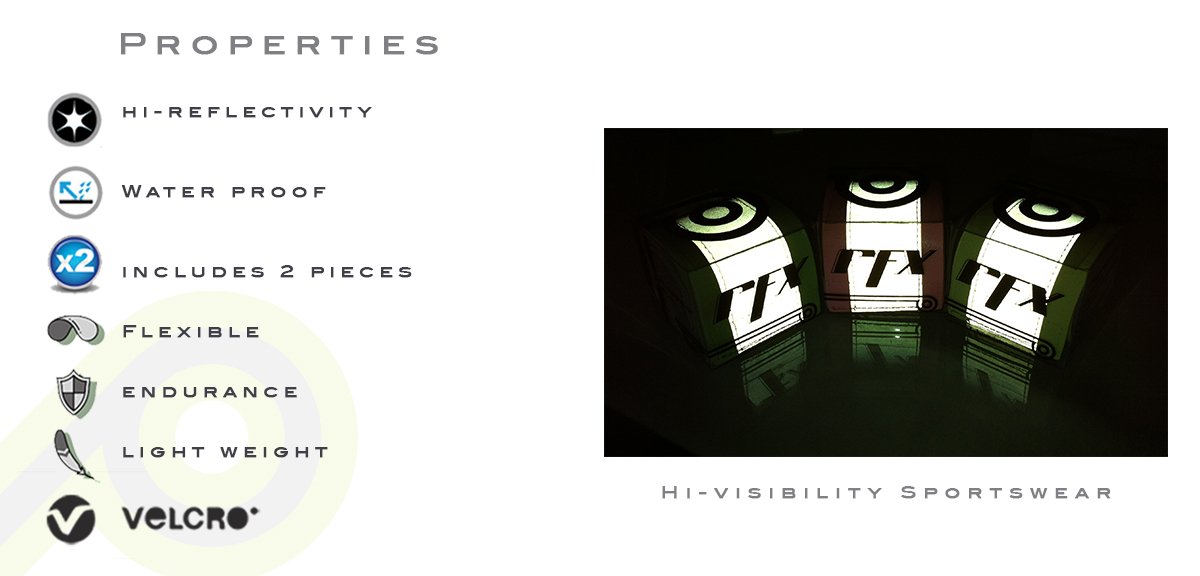 RFX Reflective Ankle Bands - High Visibility Safety Gear for Running, Cycling & Night Activities