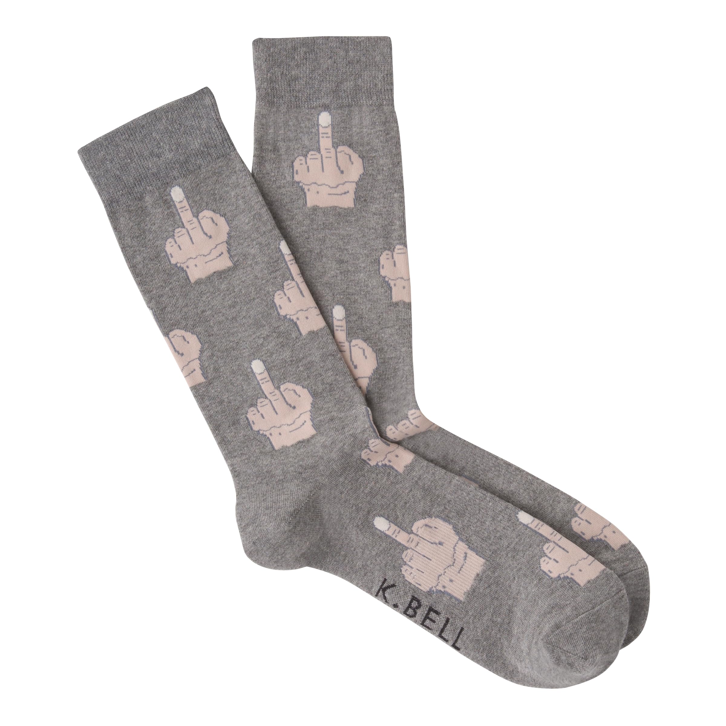 K. Bell Men's Fun Conversation Starter Crew Socks - 1 Pair - Cool & Funny Pop Culture Gifts for Him - Perfect for Christmas, Birthday Gifts & Casual Wear