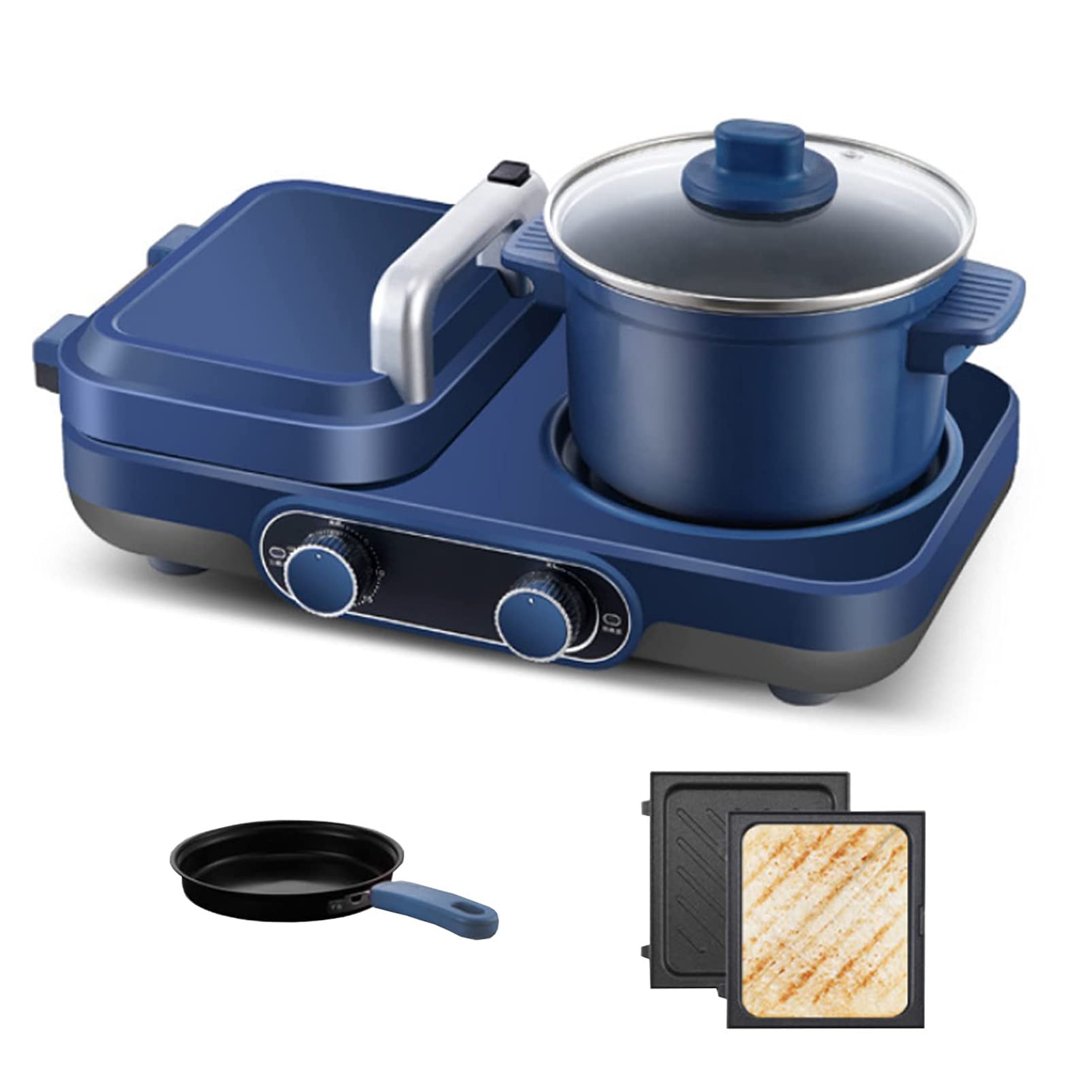 3-in-1 Multifunctional Sandwich Breakfast Maker - Mini Electric Food Cooker for Healthy Meals | Perfect for Quick Breakfast, Snacks & Light Cooking | Ideal for Home Kitchen, Office & Dorm Use