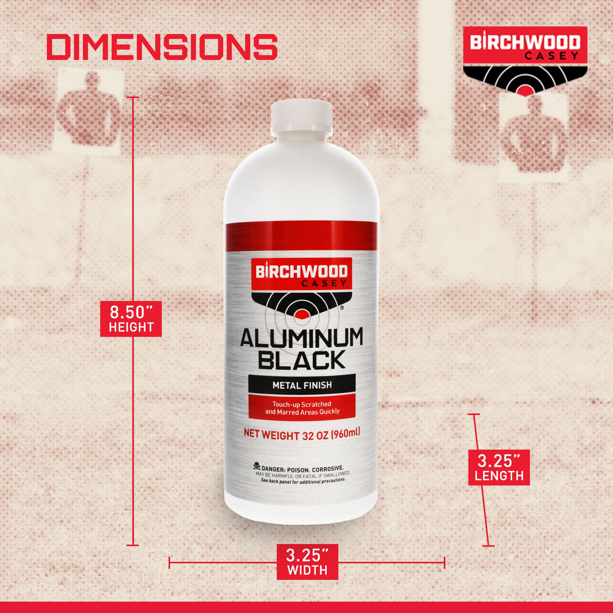 Birchwood Casey Fast-Drying Aluminum Black Metal Finish - Restores Scratches & Marks on Guns, Tools & Metal Surfaces | Ideal for Gun Cleaning, Firearm Restoration & DIY Metal Repair