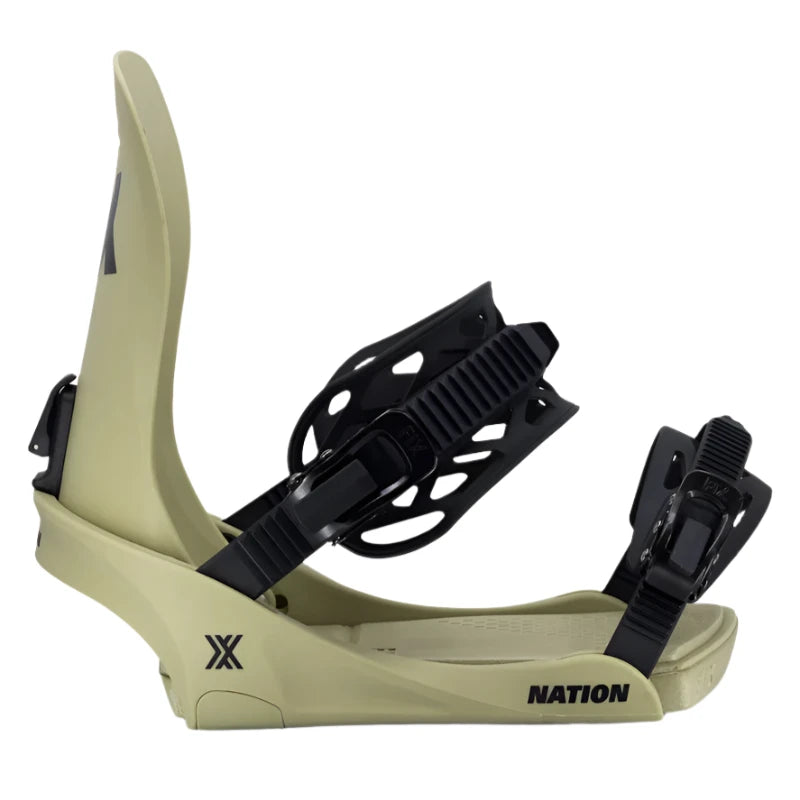 Fix Nation 2025 Snowboard Bindings - Adjustable, Lightweight & Durable for All-Mountain & Freestyle Riding - Perfect for Powder, Park & Backcountry Adventures