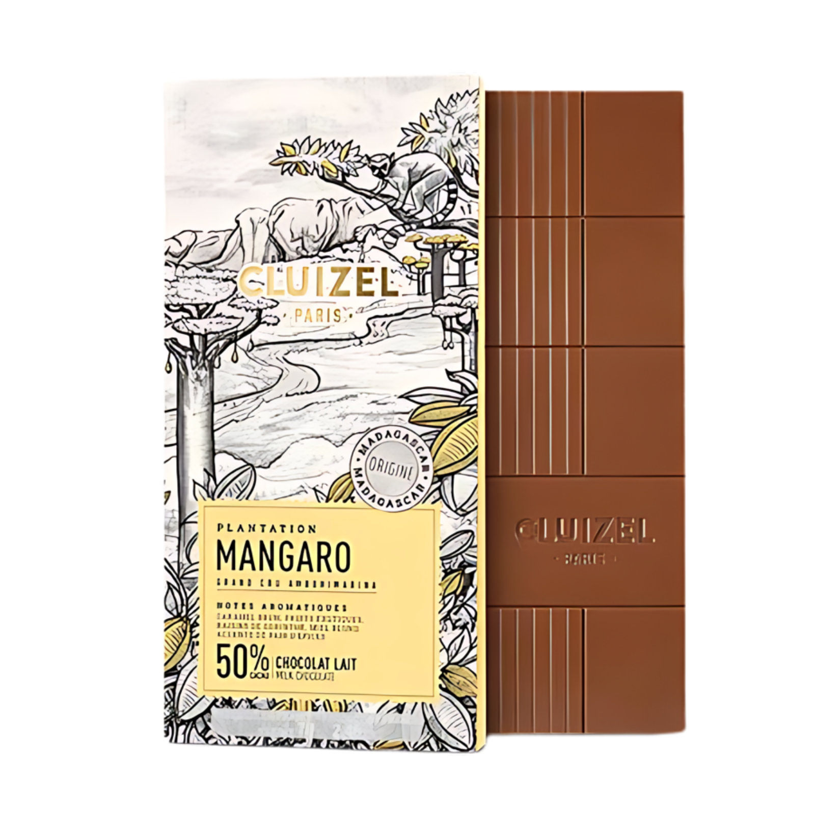 Cluizel Single Estate Mangaro 50% Cocoa Dark Chocolate Bar - Gourmet Baking & Luxury Gift for Chocolate Lovers