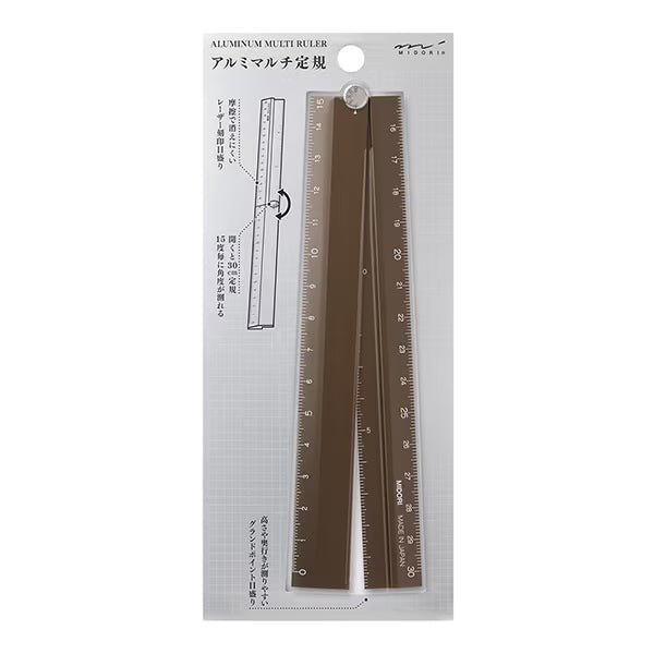 Aluminum Foldable Ruler 30cm (12 Inch) - Portable Measuring Tool for DIY, Crafting & Construction - Midori DESIGNPHIL - Perfect for Home Improvement, School Projects & Office Use