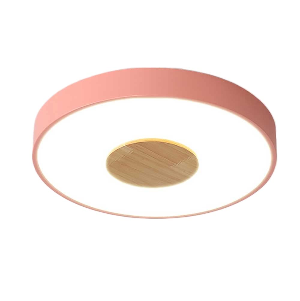 Nordic Style LED Ceiling Light - Dimmable Color Changing Round Panel Light, Ultra Thin Flush Mount, Modern Macaron Design for Living Room, Bedroom & Kitchen Lighting