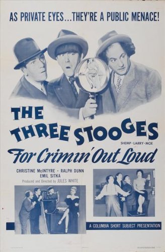 Vintage Three Stooges Movie Poster 27x40 Inches - Classic Comedy Film Wall Art for Home Theater, Man Cave & Office Decor (Crimin Out Loud Edition)