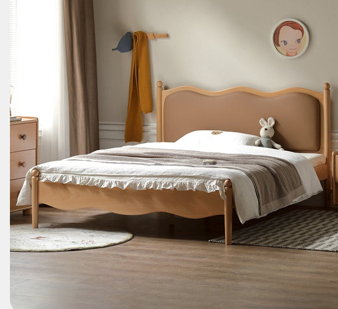 Solid Oak & Beech Wood Children's Bed - Princess Style for Girls & Classic Design for Boys | Durable Kids Bedroom Furniture for Playtime & Sweet Dreams