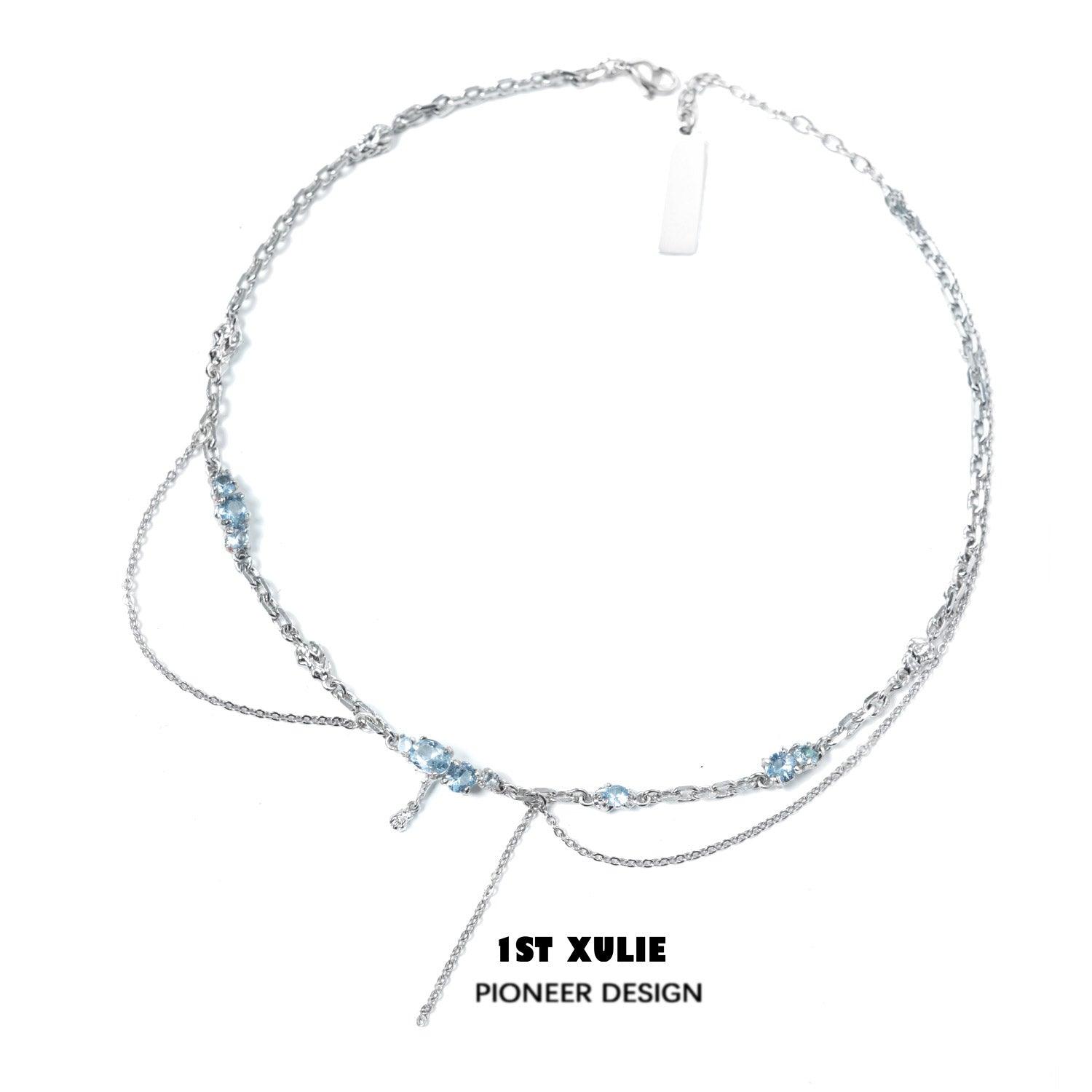 18k Platinum Plated Zirconia Necklace for Women - Elegant Cubic Zirconia Pendant Jewelry Gift for Anniversary, Valentine's Day & Special Occasions