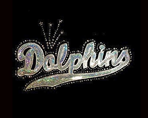 Dolphin Silver Sequin Rhinestone Iron-On Transfer Patch - DIY Craft, Clothing Decoration for T-Shirts, Jackets & Bags