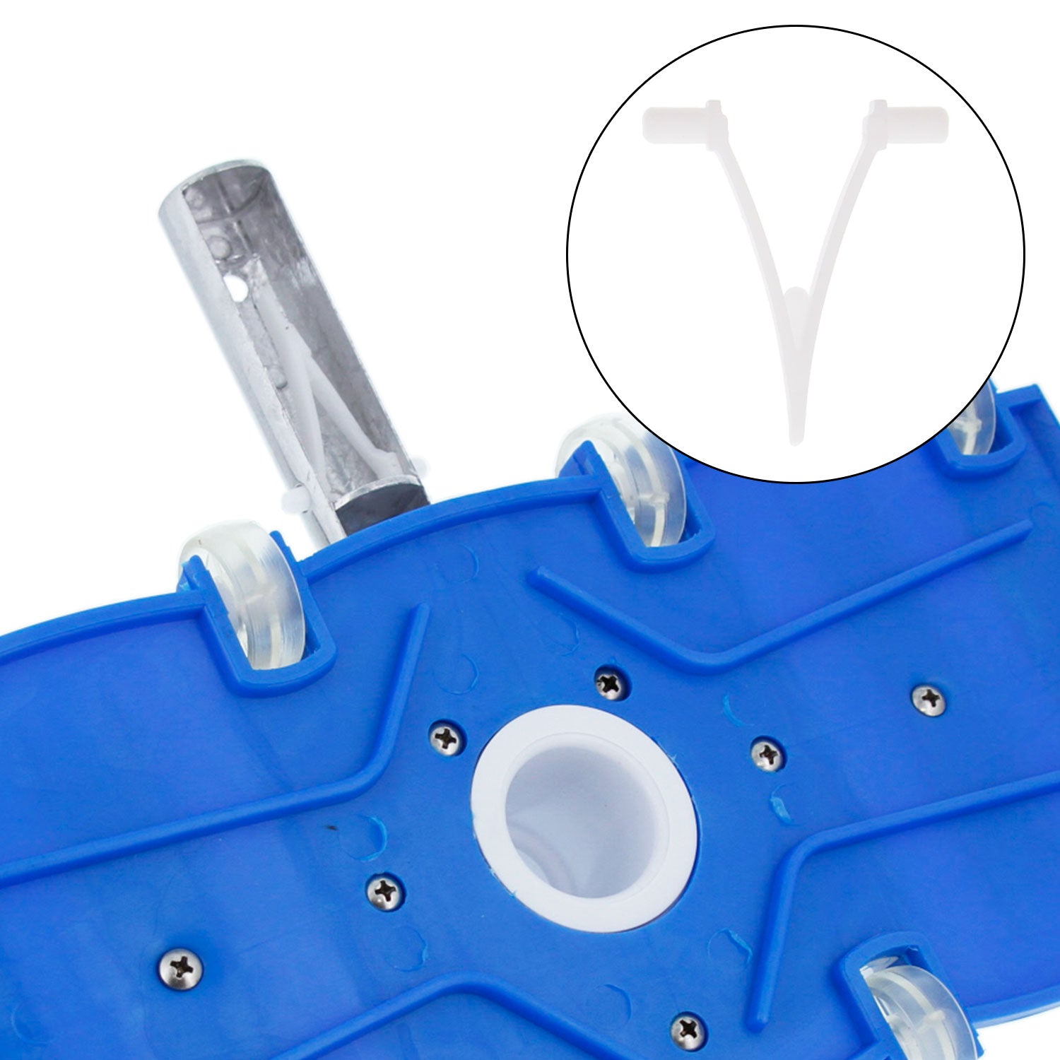 U.S. Pool Supply® 9-Piece Pool Accessory Set - Butterfly V Clips & Locking Pins Replacement Kit (3 EZ Clips, 3 Standard Clips, 3 Handle Locking Pins) for Above Ground & Inground Pools - Perfect for Pool Maintenance & Repair