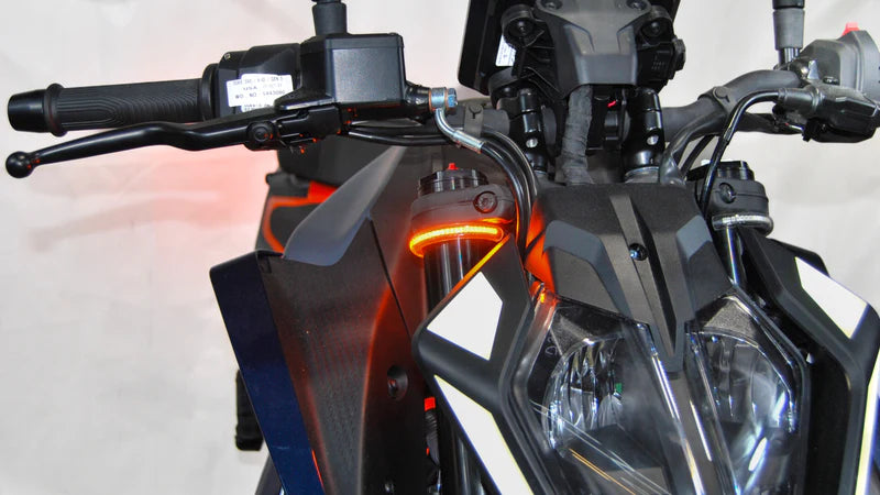 KTM 390 Duke Front Turn Signals LED Indicators - Compatible with 2024+ Models | Motorcycle Safety Lighting for Day & Night Riding