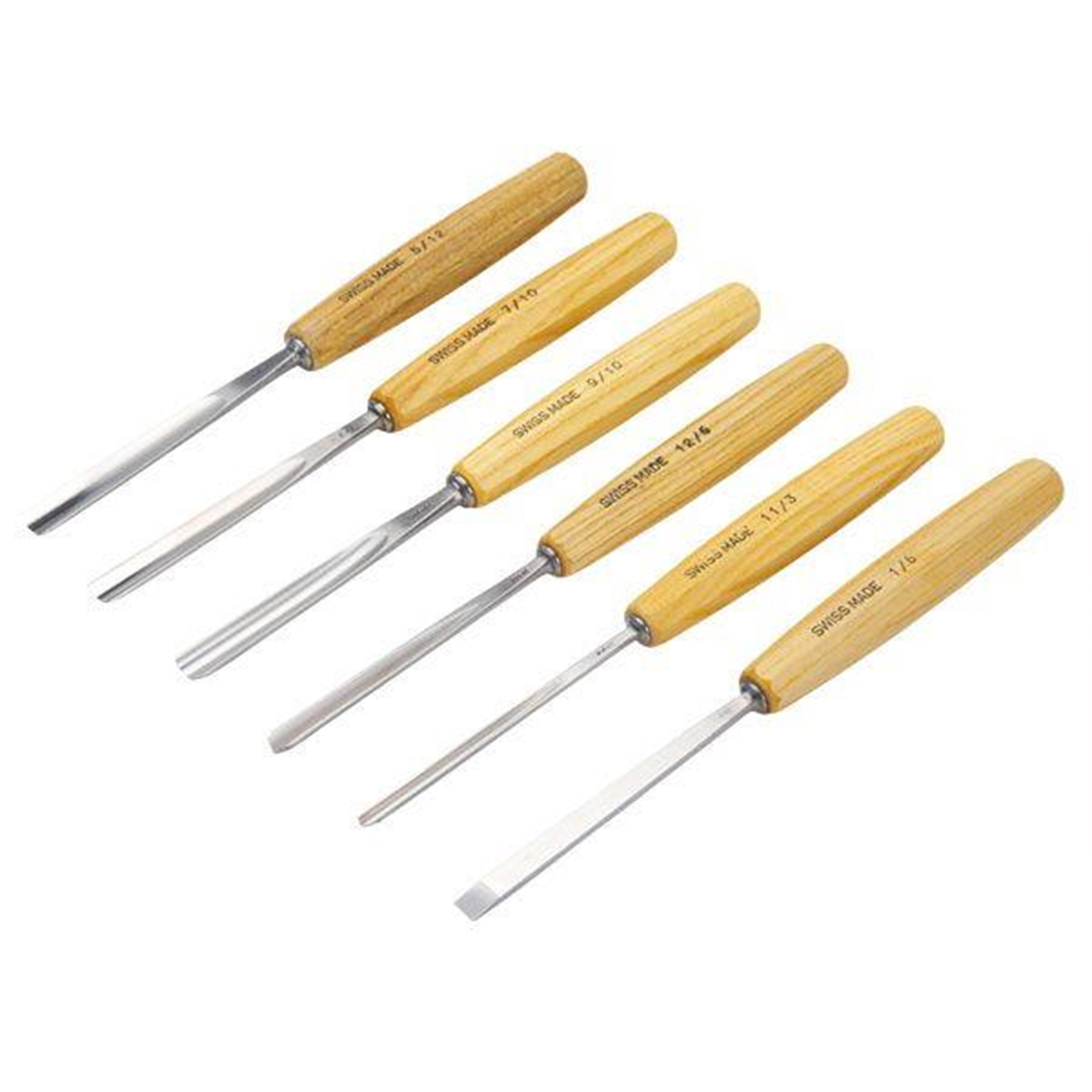 PFEIL Swiss Made Carving Tools Set of 6 - Professional Woodworking Kit for Artists & Craftsmen