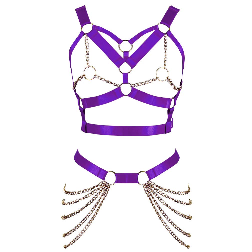 Women's Adjustable Body Chain Harness Set - Sexy Full Body Jewelry for Christmas, Valentine's Day Gifts | Perfect for Parties, Date Nights & Boudoir Photography