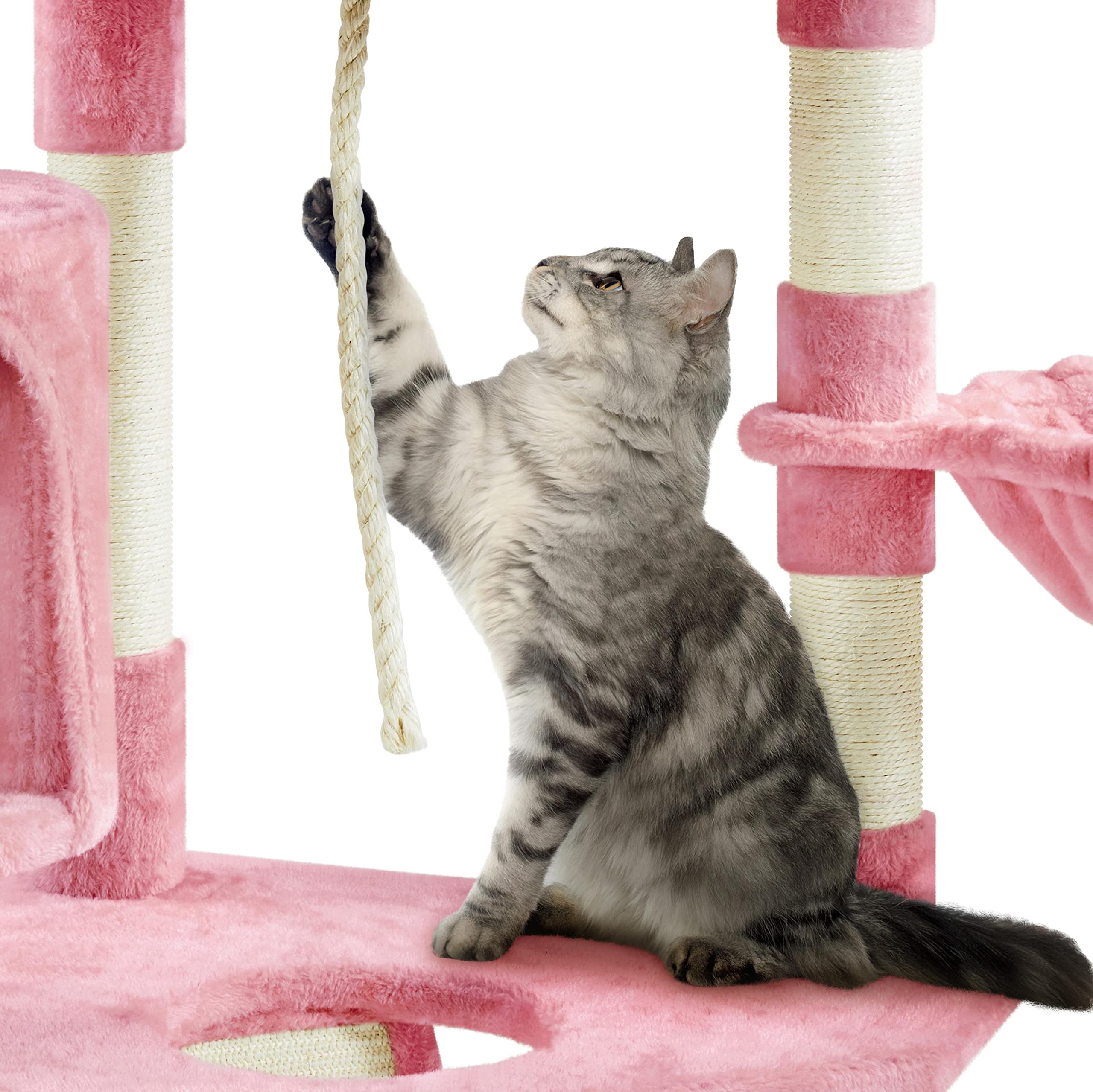 Yaheetech 79 Inch Multi-Level Cat Tree Tower with Scratching Posts - Sturdy Cat Furniture for Indoor Cats & Kittens - Perfect for Play, Climbing, and Relaxing in Your Home or Apartment