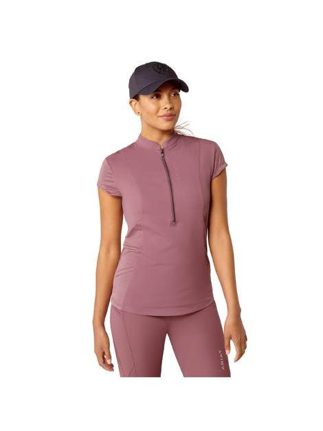 Ariat Breathe 1/4 Zip Cap Sleeve Baselayer Shirt - Moisture Wicking Performance Top for Hiking, Riding & Outdoor Activities