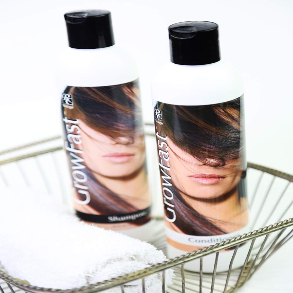 Growfast Hair Growth Shampoo & Conditioner Set - 2 Shampoos & 1 Conditioner (3 Bottles) for Thicker, Longer Hair - Perfect for Daily Hair Care & Scalp Nourishment