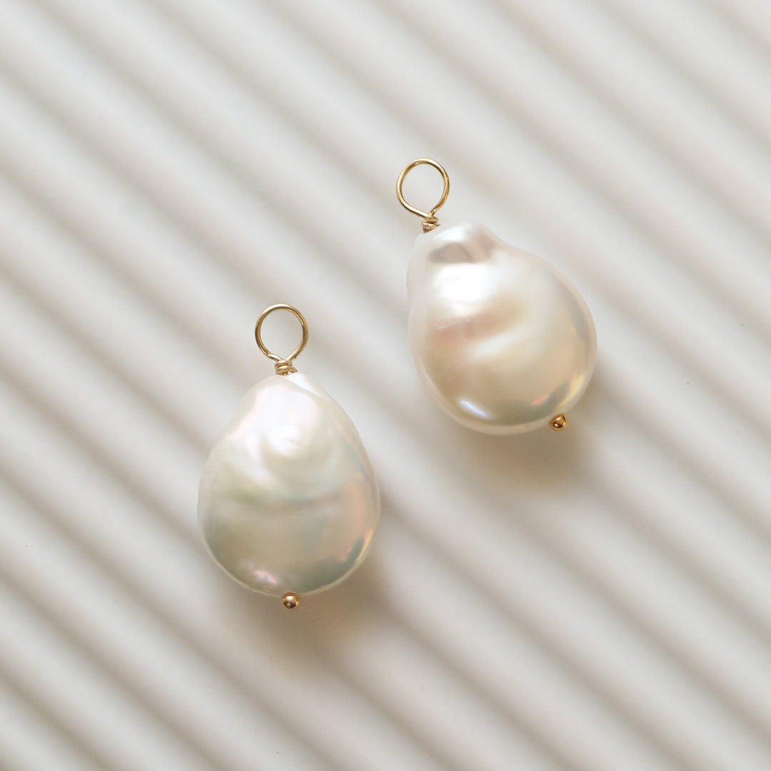 Elegant Capri Pearl Hoop Earrings Set of 2 - Perfect for Weddings, Parties & Everyday Wear