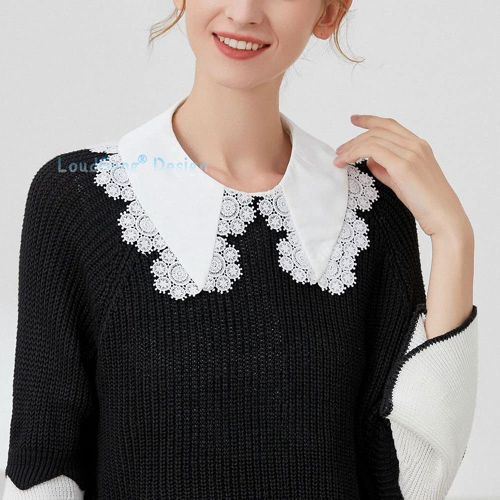 Elegant Detachable Fake Collar Blouse for Women - Classic Half Shirt Top with False Collar Design - Perfect for Office Wear, Parties and Special Occasions
