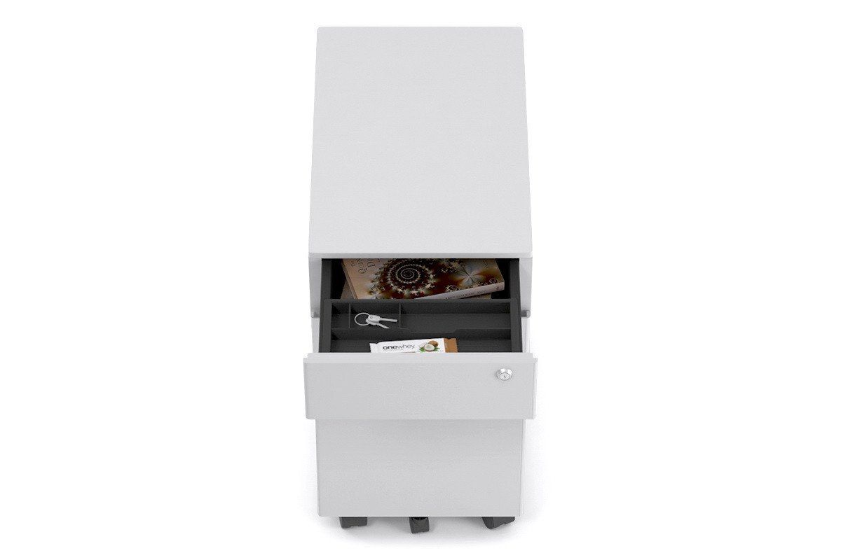 Slim Mobile Pedestal Stand - Adjustable Height Rolling Base for Monitors & TVs - Perfect for Office, Home, or Classroom Use