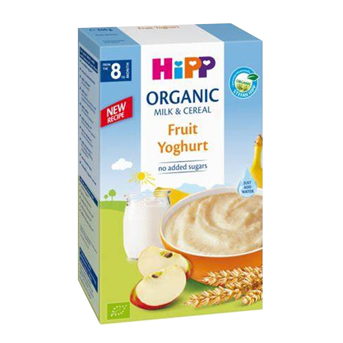 Organic HiPP Fruit Yogurt with Milk & Cereal - 250g (3311 02) | Healthy Baby Food Snack | Perfect for On-the-Go Meals & Toddler Lunchboxes (EXP:07/31/26)